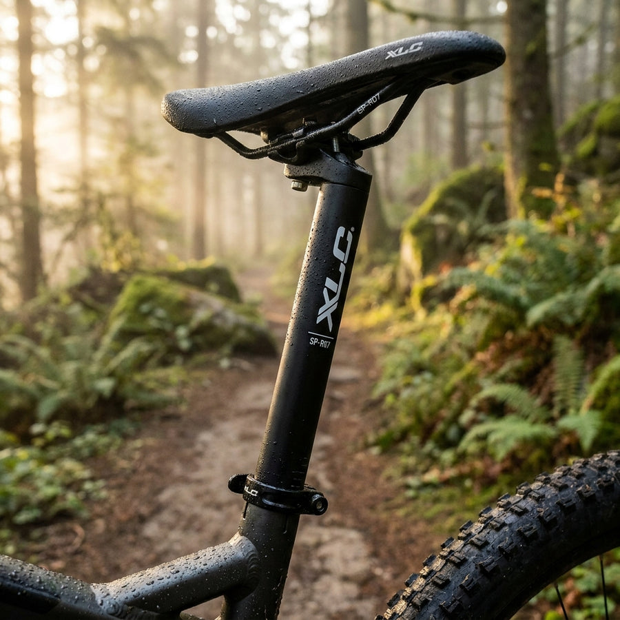 XLC Sattelstütze SP-R07 schwarz. Hochwertiges Aluminium für MTB, Trekking & Citybikes. Robust, stabil, 20mm Offset.