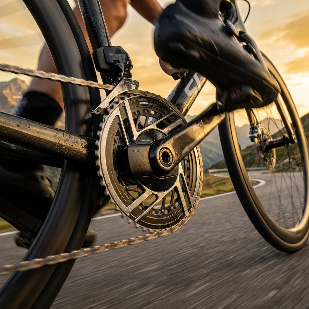 SRAM Powermeterkit Red AXS 50-37T für Rennrad: Präzise Wattmessung und X-Range Schaltperformance. Leistungsmesser integriert.
