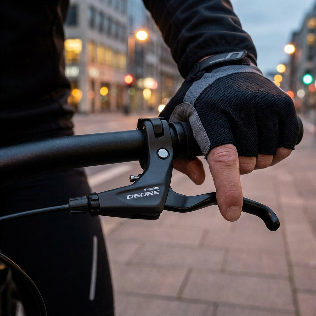 SHIMANO DEORE BL-T610 Bremshebel links am Fahrradlenker, von Hand betätigt. Für V-Brakes und mechanische Scheibenbremsen.