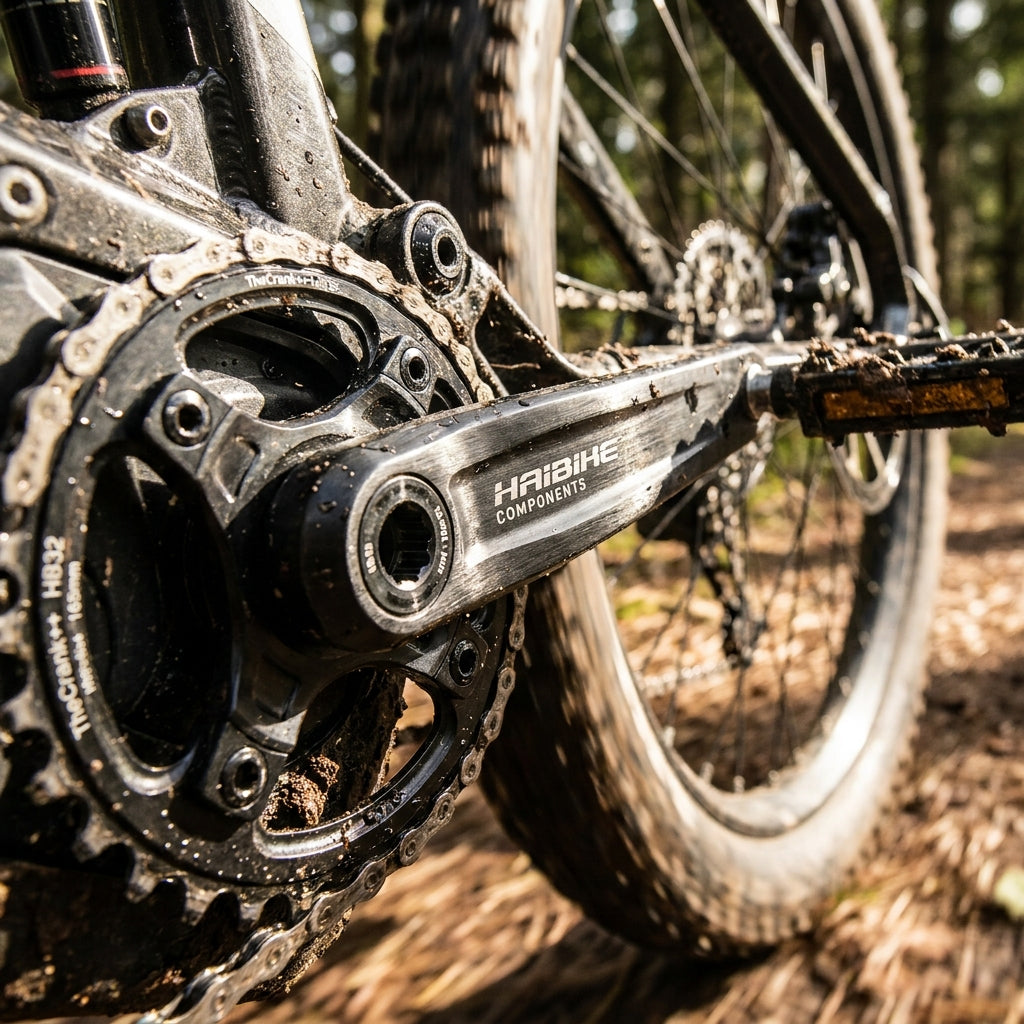 Haibike TheCrank++ HB32 Kurbelset 165mm ISIS. Robustes E-Bike Fahrradteil für Kraftübertragung und Langlebigkeit.