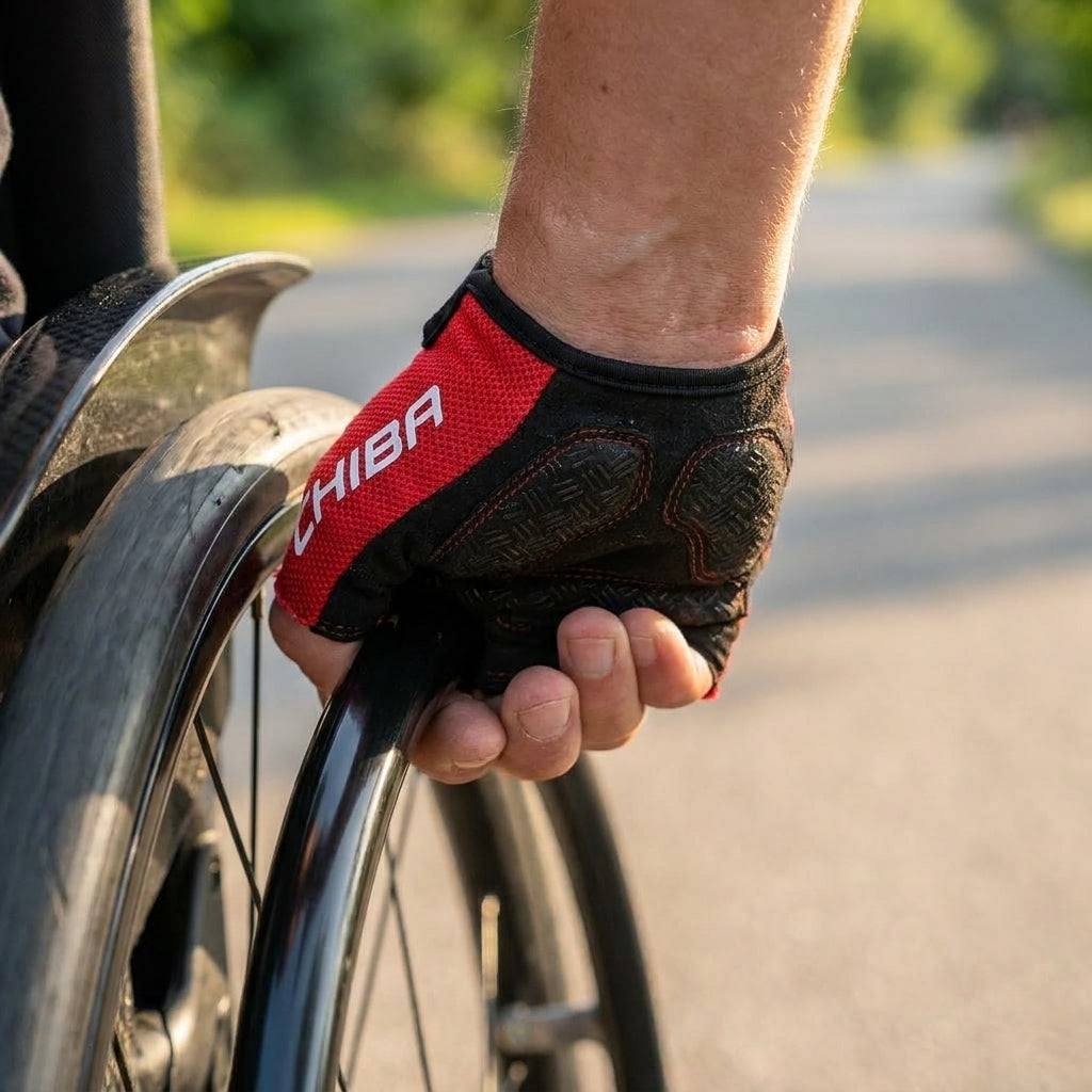 CHIBA Gel Protect Pro - Radhandschuhe L, rot