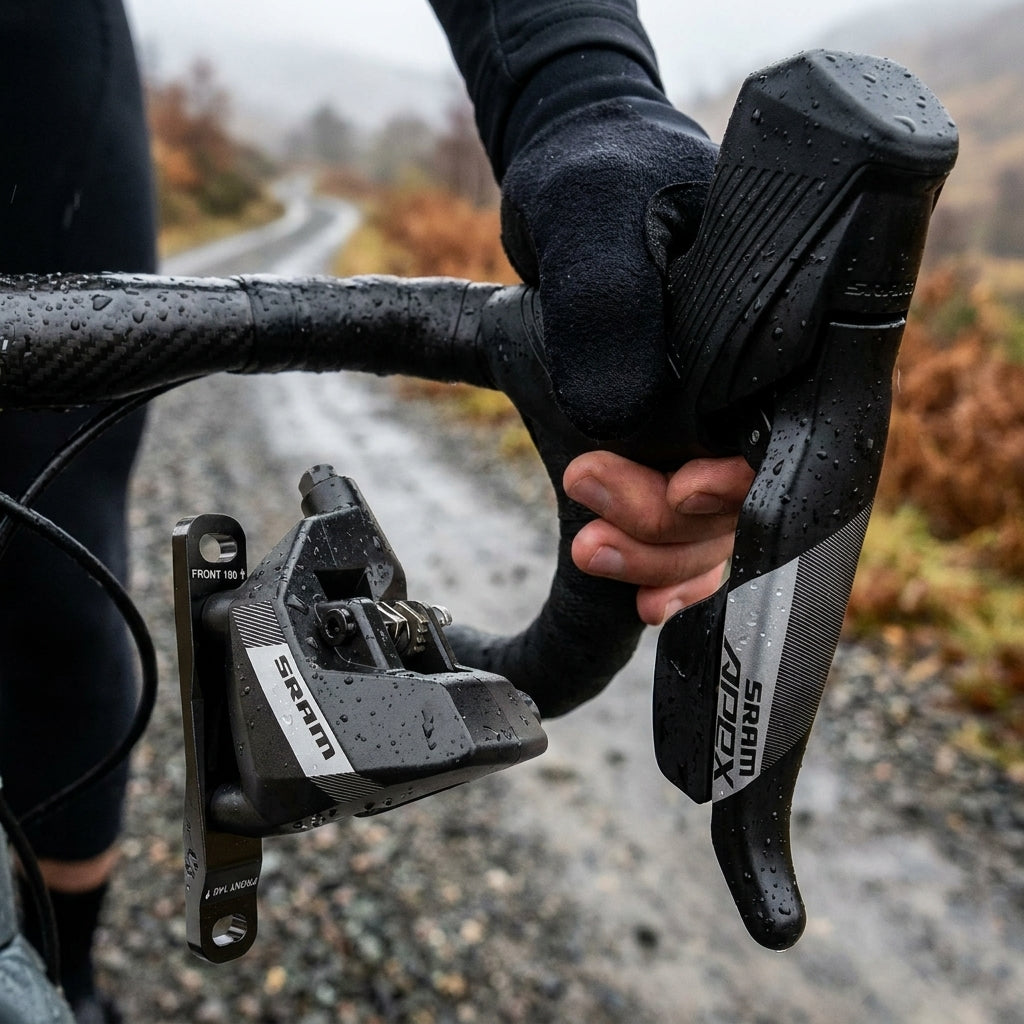 SRAM Apex rechts 12-fach Flat Mount Scheibenbremse vorn - präzises Schalten & starkes Bremsen