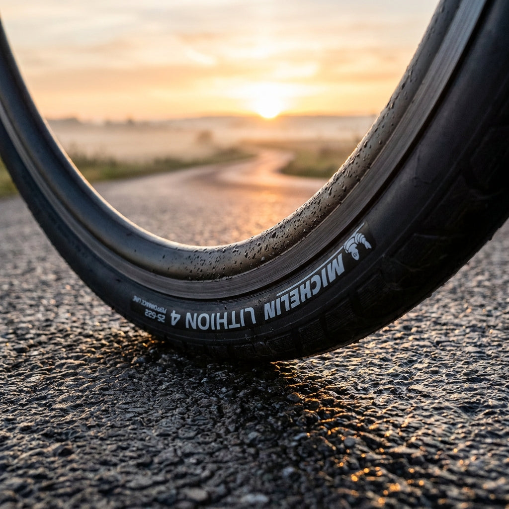 Michelin Faltreifen Lithion 4 Performance Line 25-622 Schwarz. Rennradreifen mit hohem Grip, Haltbarkeit und Pannenschutz.