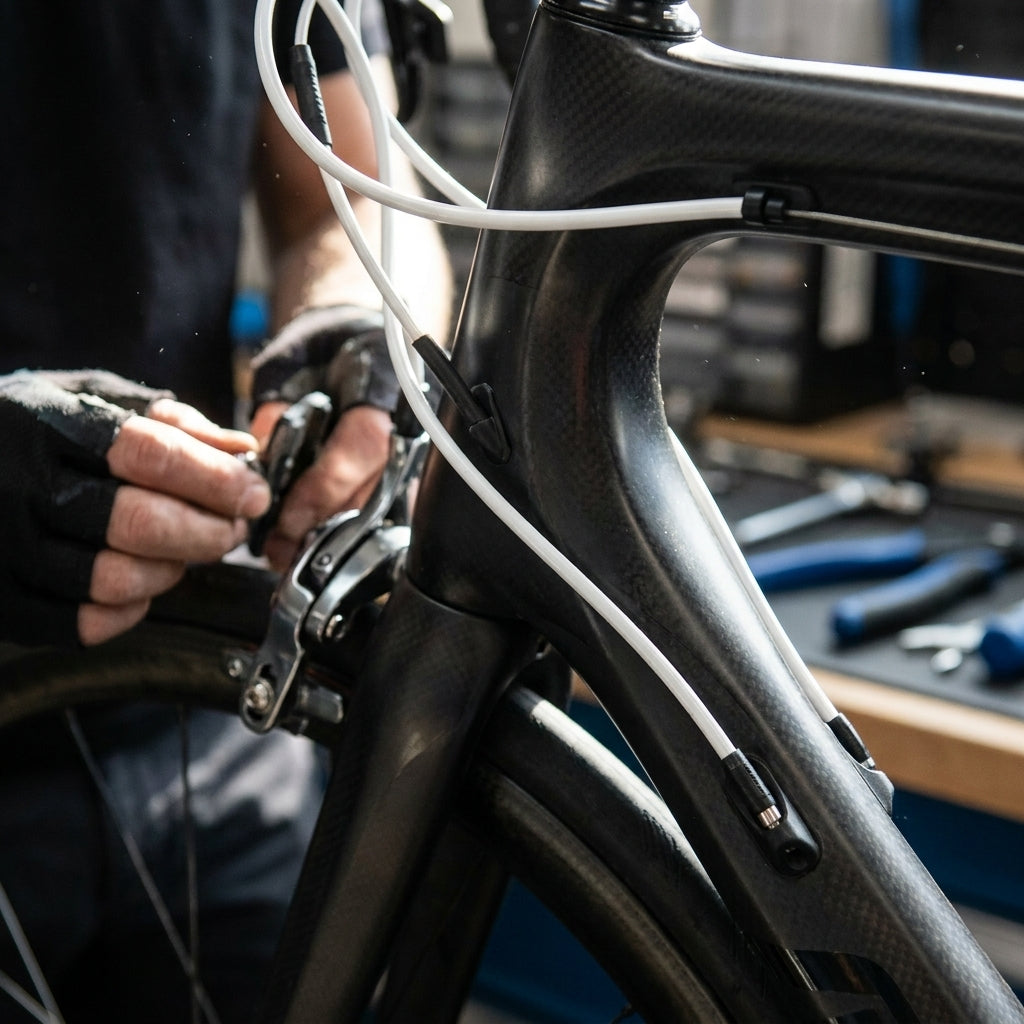 Schalt-/ Bremskabel-kit Slickwire Pro Weiß - Präzise Schalt- Und Bremsperformance Für Rennrad & Mtb