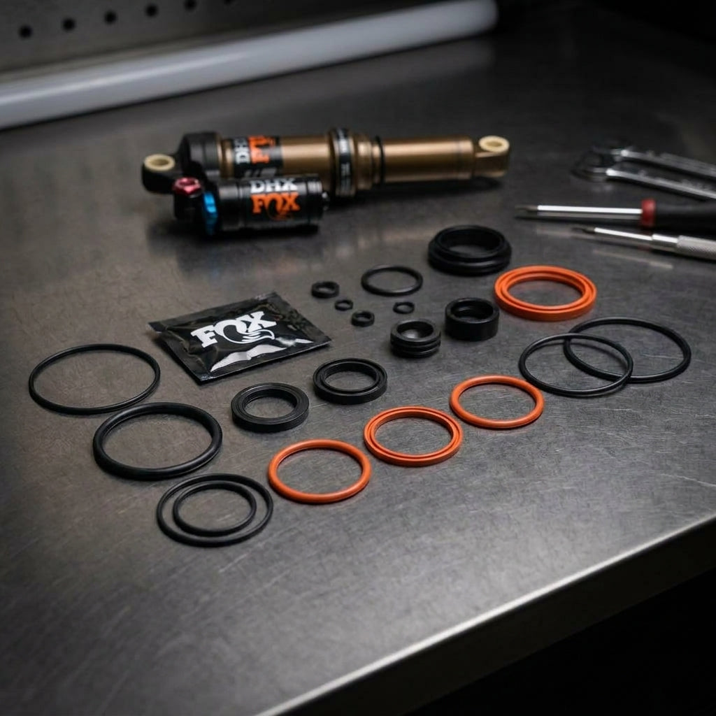 FOX Seal Kit 2023 DHX Rebuild: Hochwertiges Dämpfer Servicekit für FOX DHX Federung. Zuverlässige Abdichtung & Performance.