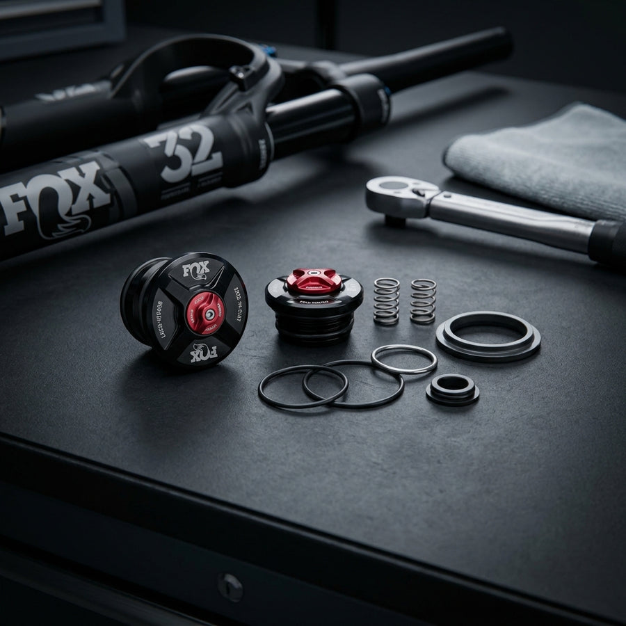 FOX Service Set 2022 32 TC Grip Topcap Interface Parts. Originalteile für präzise Wartung und Top-Performance Ihrer FOX 32 Federgabel.