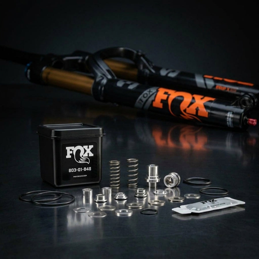 FOX Service Set 2025 GRIP X Rebound Valving: Präzise Federgabel Dämpfung für MTB Trail Enduro Performance.