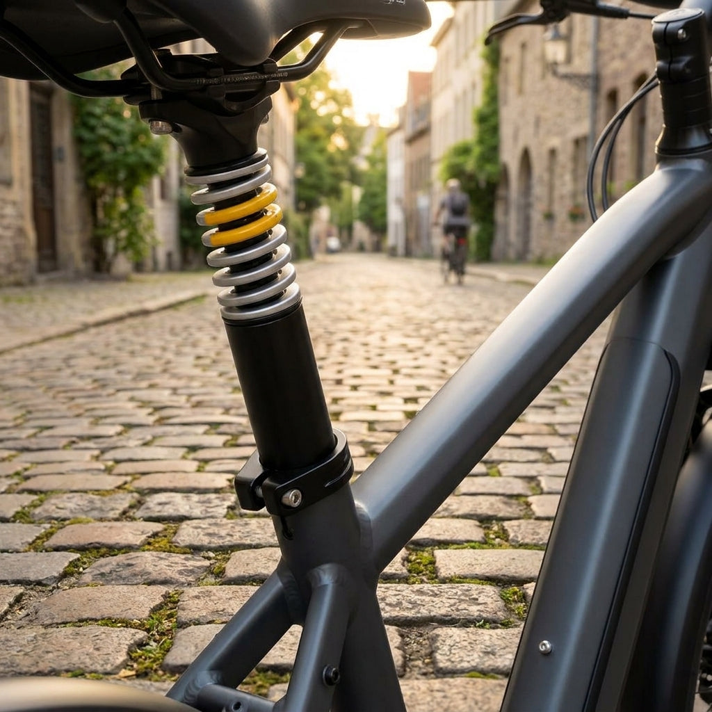 by,schulz Federelement G.2 ST MEDIUM gelb. Komfort-Federung für Sattelstützen am Fahrrad auf Kopfsteinpflaster.
