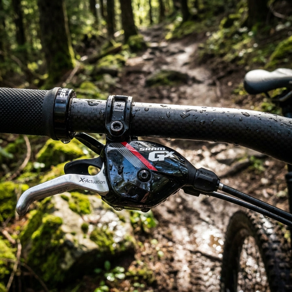 SRAM Trigger GX 2x11 Mountainbike Schalthebel schwarz-rot. Präzise 11-fach Schaltung für ambitionierte MTB-Fahrer.