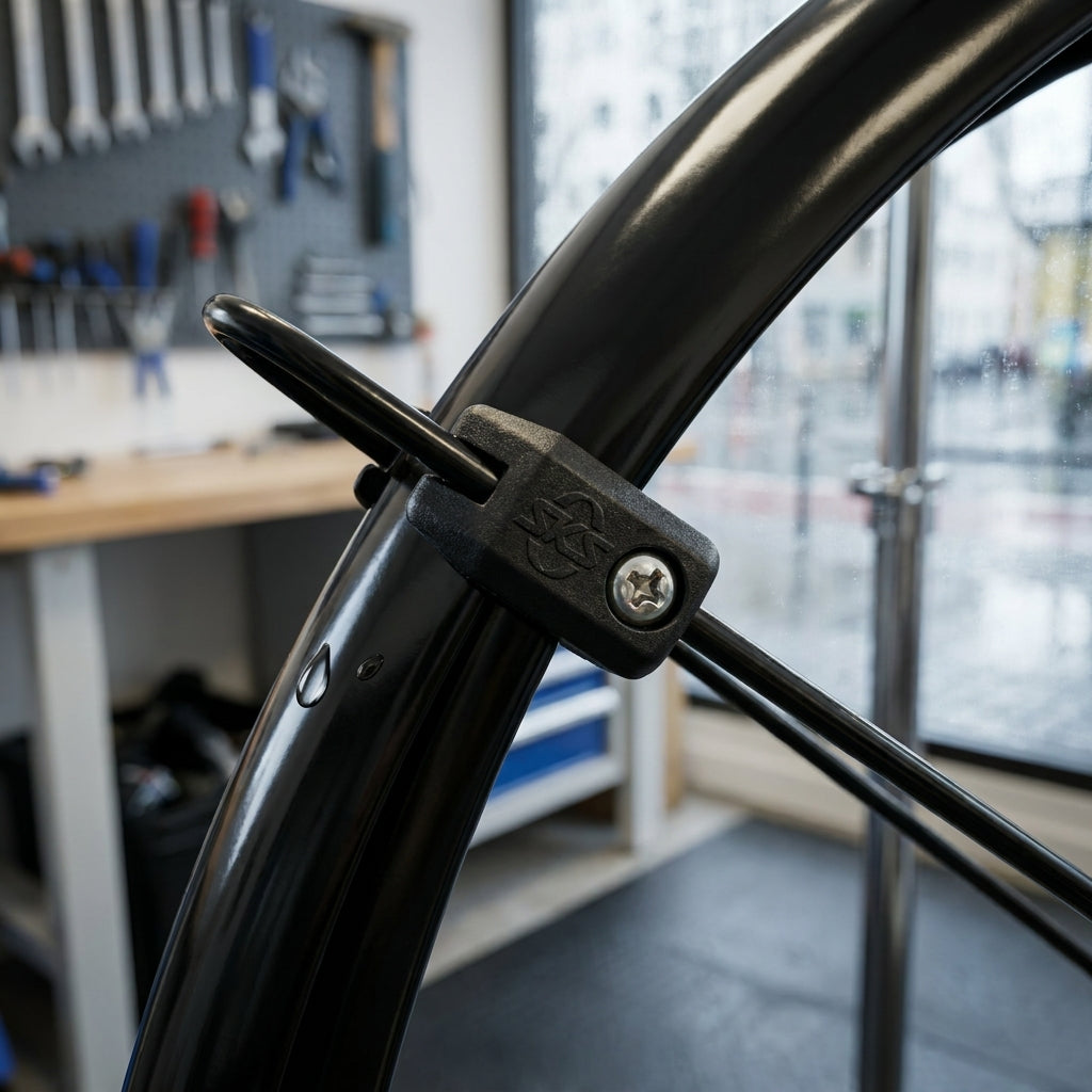 SKS Strebenprofilbefestigung SPB für 3mm Fahrradschutzblechstreben. Sichere und einfache Montage am Schutzblech.