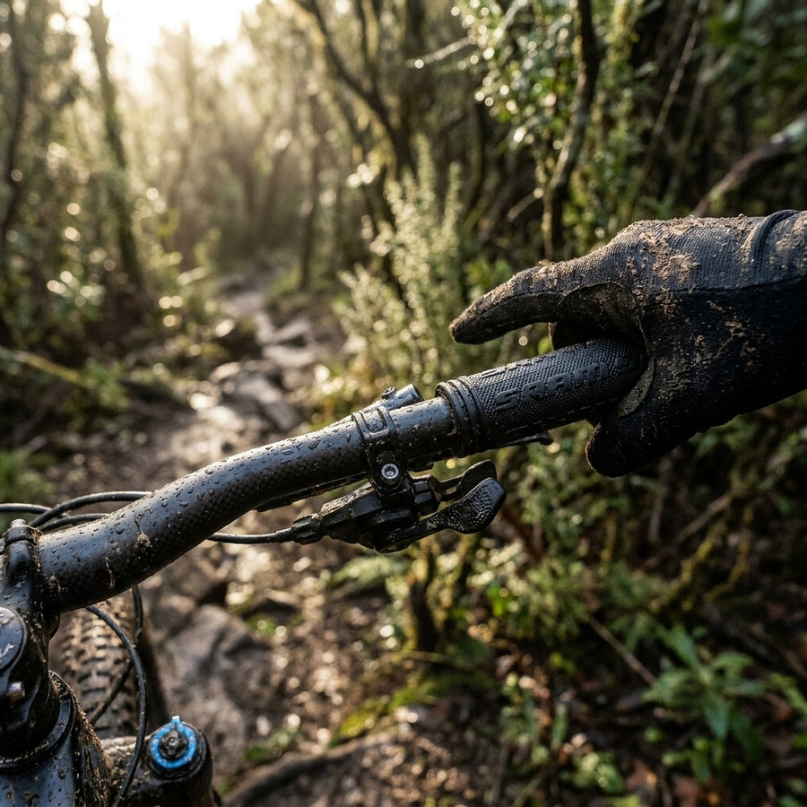 SRAM Racing Griffe 130mm schwarz für sicheren Halt und Komfort an MTB, Trekking und City Lenkern. Ergonomische Fahrradgriffe mit Top-Grip.