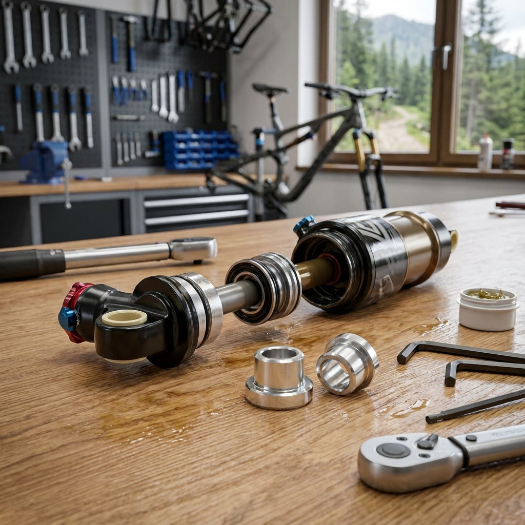 XLC Federdämpfer Buchsen aus Aluminium, Ø8mm/12mm. Präzise Fahrradteile für Stoßdämpfer, Mountainbike Wartung.