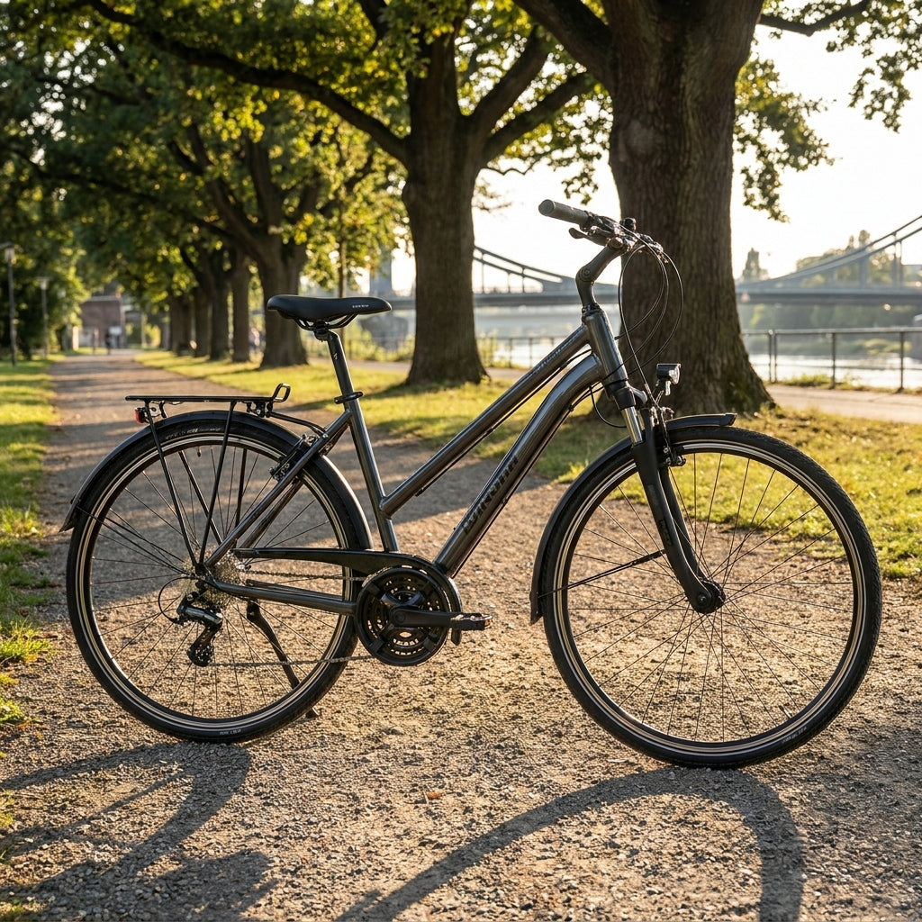 Winora Domingo X21 Mid Trekkingrad 28 Zoll, 21-Gang Shimano. Komfortabel, robust für Alltag und Touren. urban slope light glossy.