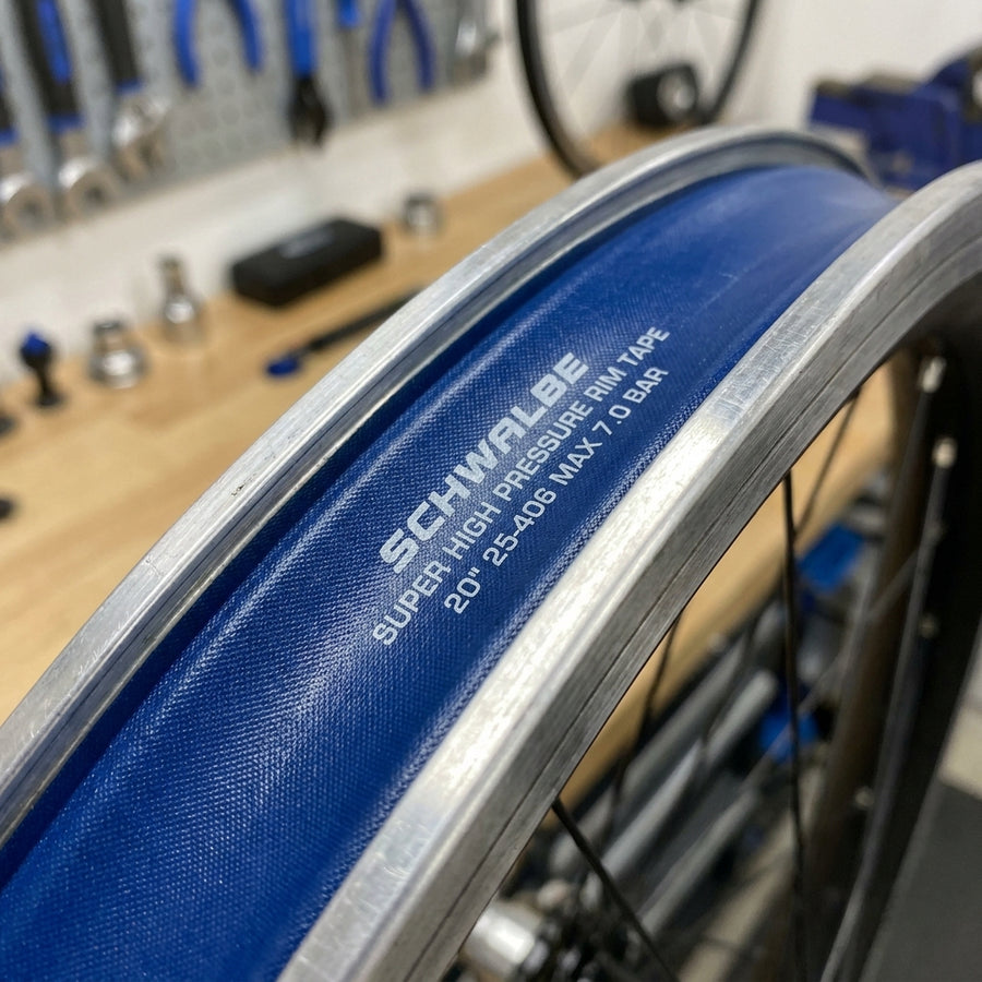 Schwalbe Super High Pressure Felgenband 20 Zoll für hohe Drücke bis 7.0 bar. Optimaler Pannenschutz für Fahrräder.
