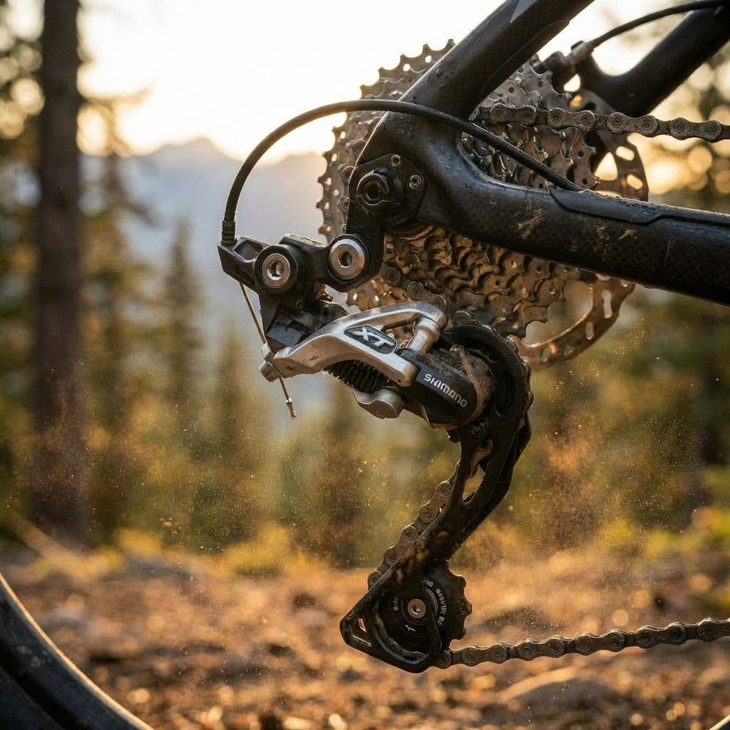 Shimano Deore XT RD-M781 10-fach Schaltwerk für Mountainbikes und Trekkingräder in robuster schwarzer Ausführung.