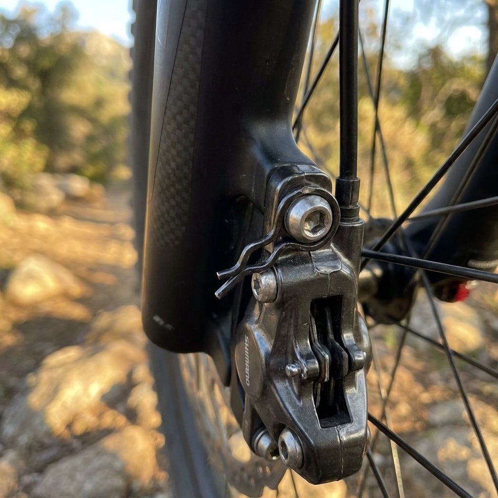 SHIMANO Sicherungssplint für Bremssattelbefestigungsschraube. Essentielles Ersatzteil für sichere hydraulische Scheibenbremsen am Fahrrad.