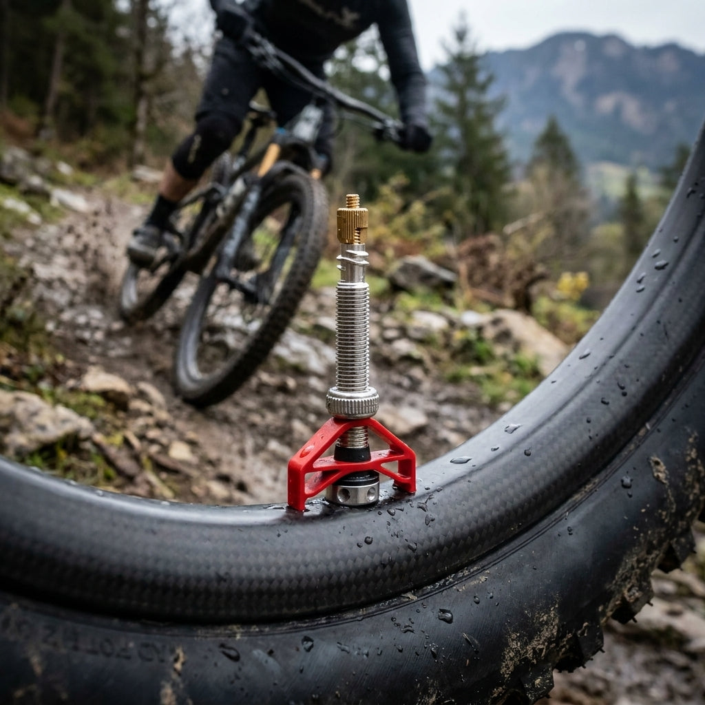 MaXalami FiveWay Tubeless Ventil silber SV 40mm Set. Hochwertige Fahrradventile für Tubeless-Reifen. Pannensicher und zuverlässig.