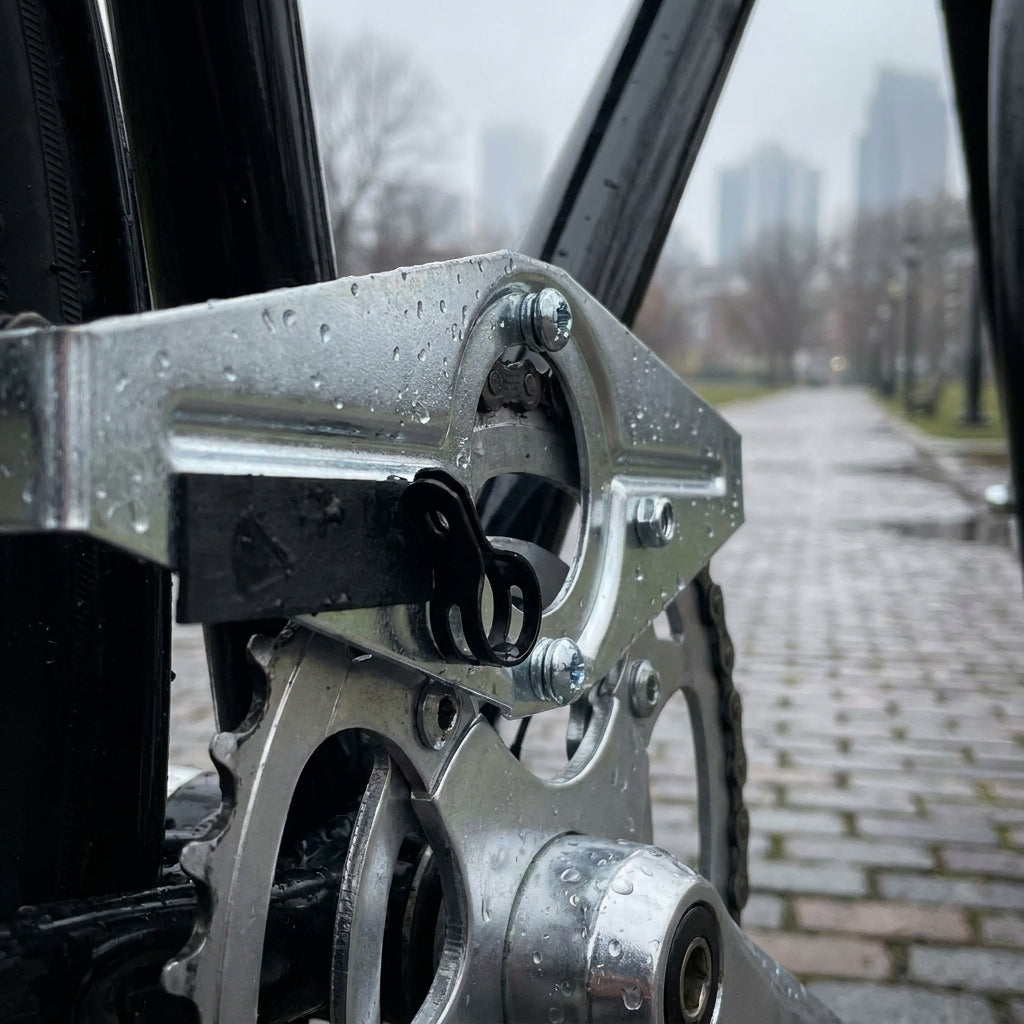 Horn 2Punkt Steckbrille B0438 für Catena 04, regennass am Fahrrad-Kettenschutz.