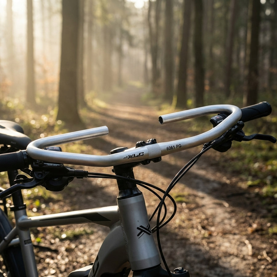 XLC Trekking Multifunktionslenker HB-C05 Silber matt ergonomischer Fahrradlenker aus Aluminium für Touren.