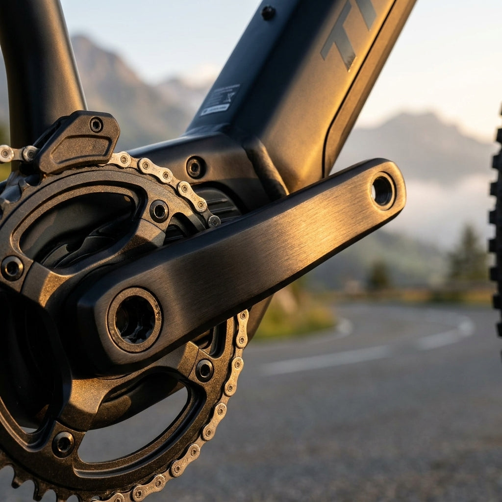 Stronglight E-Bike Kurbel MAGAN 4 Aluminium, ISIS, 160mm, schwarz. Robuste Kurbel für E-Bikes, optimale Kraftübertragung.