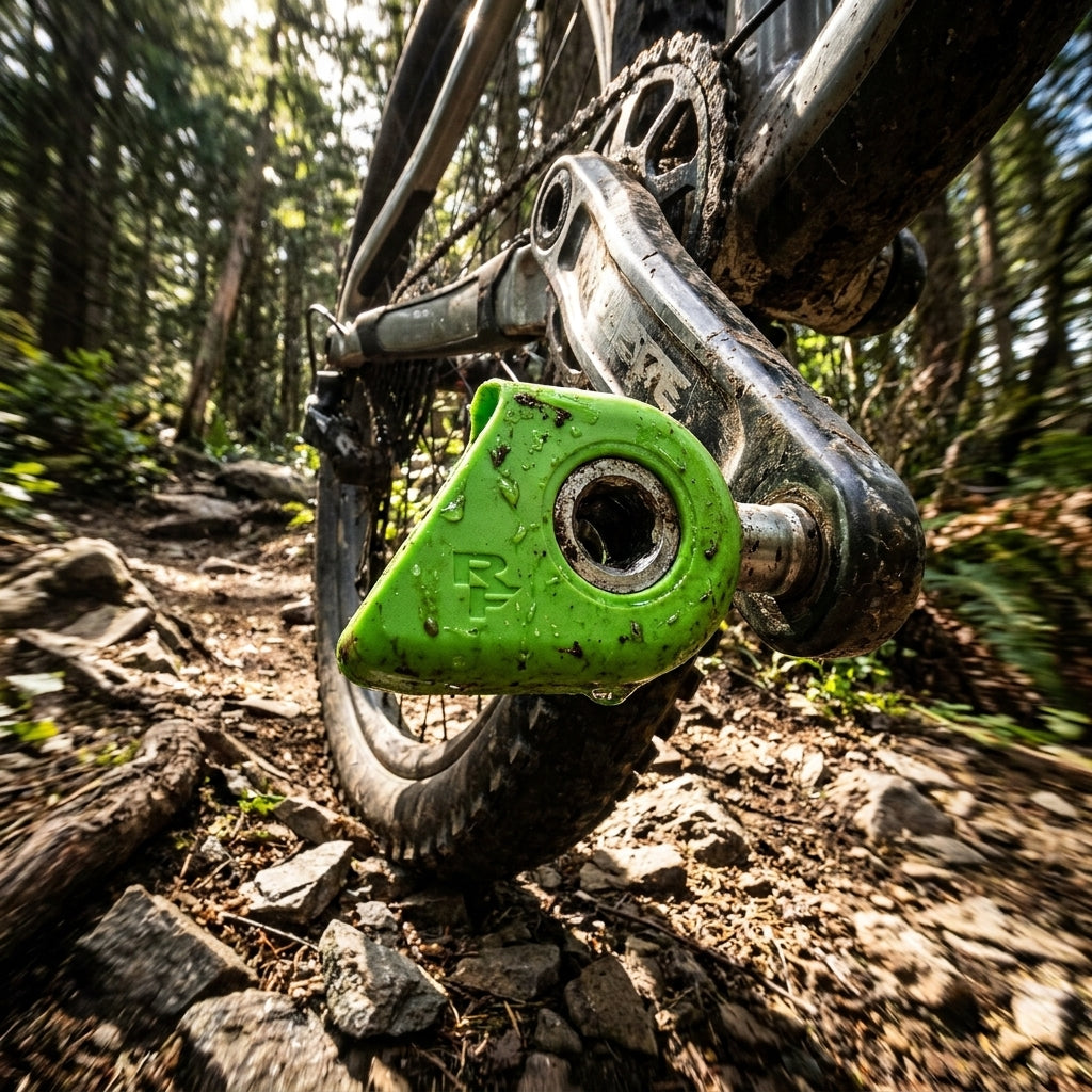 Race Face Crank Boot Kurbelschutz Kit, 2 Stk., Era, green - effektiver Kurbelarmschutz