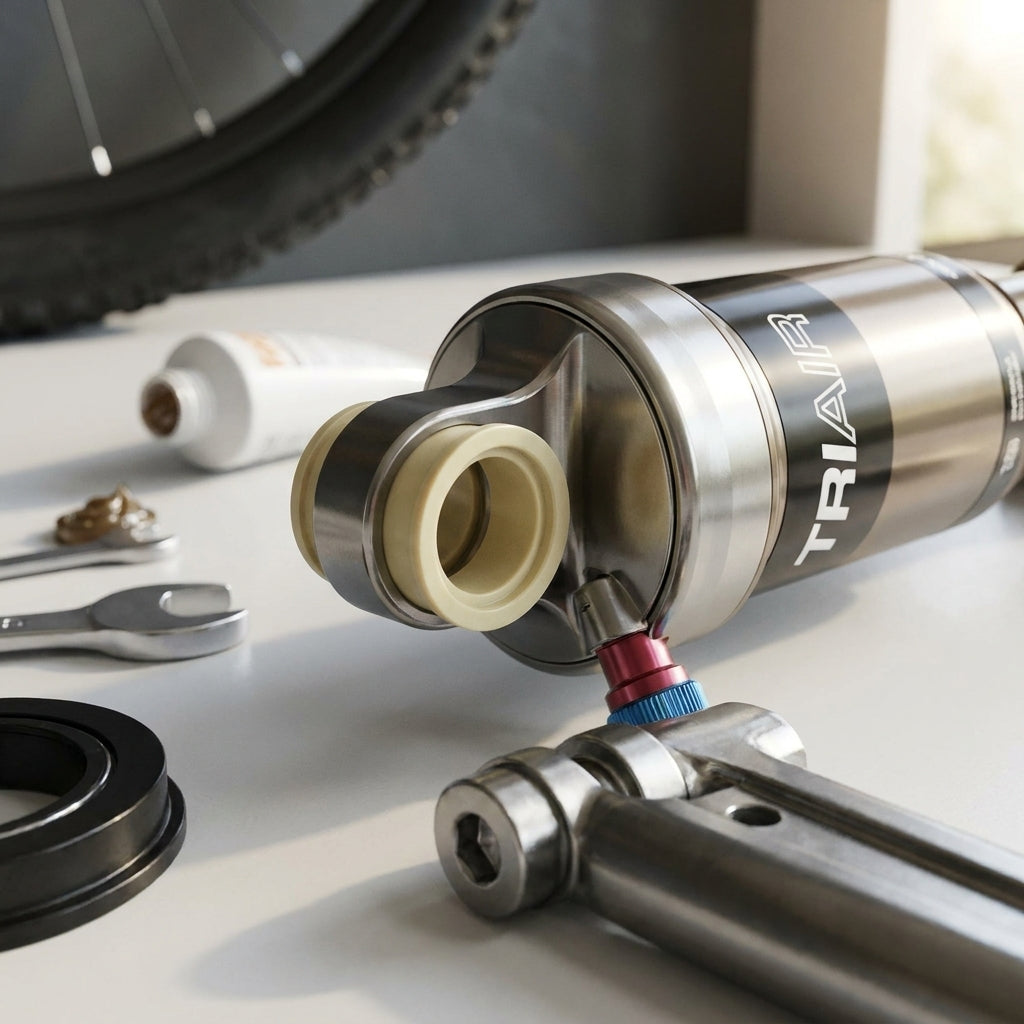 SR Suntour IGUS Kunststoffbuchse 8x24,2mm für TRIAIR Dämpfer. Langlebige, schmierungsfreie Mountainbike Dämpferbuchse.