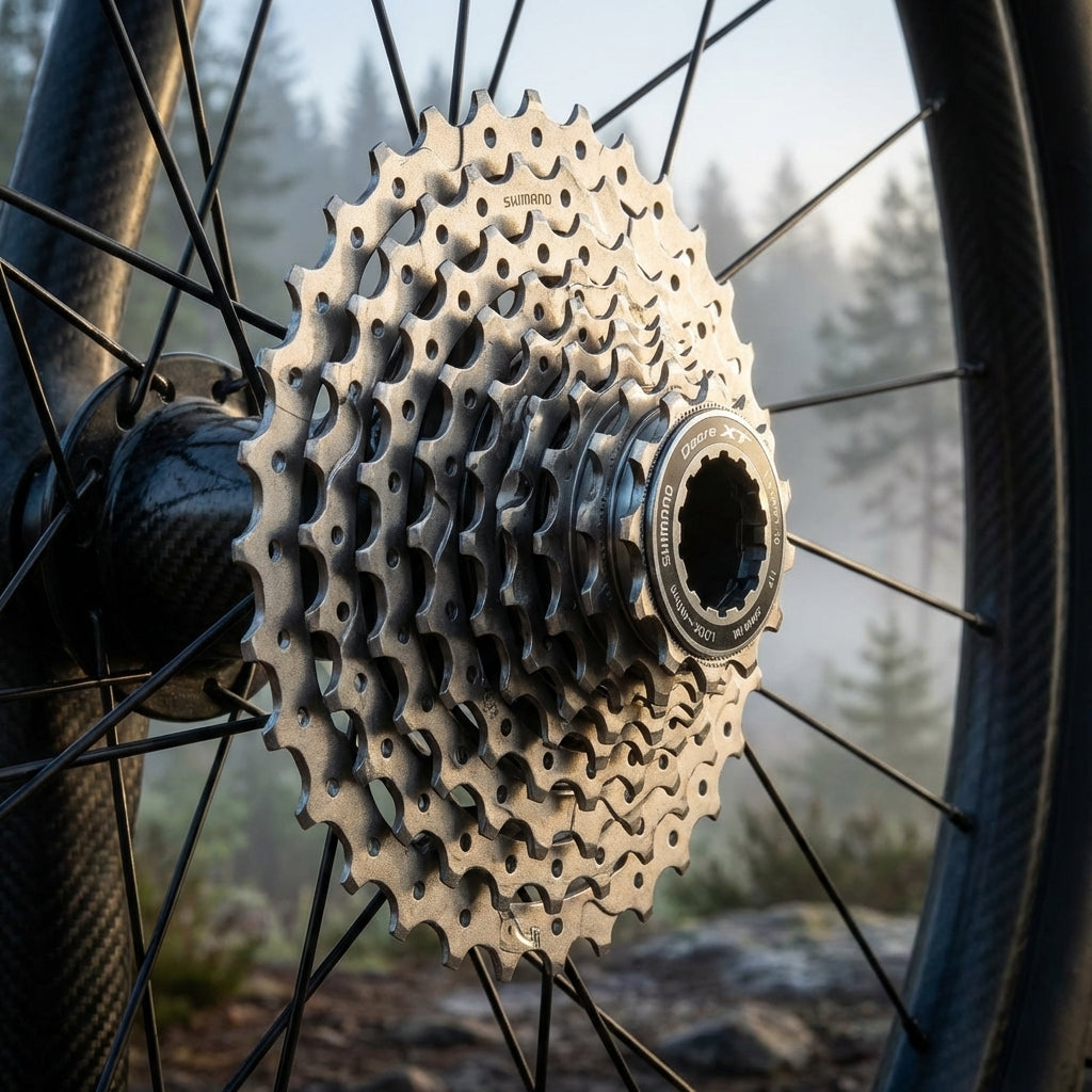 Shimano Deore XT CS-M771 10-fach Kassette 11-36 Zähne für präzise Schaltvorgänge am Mountainbike.