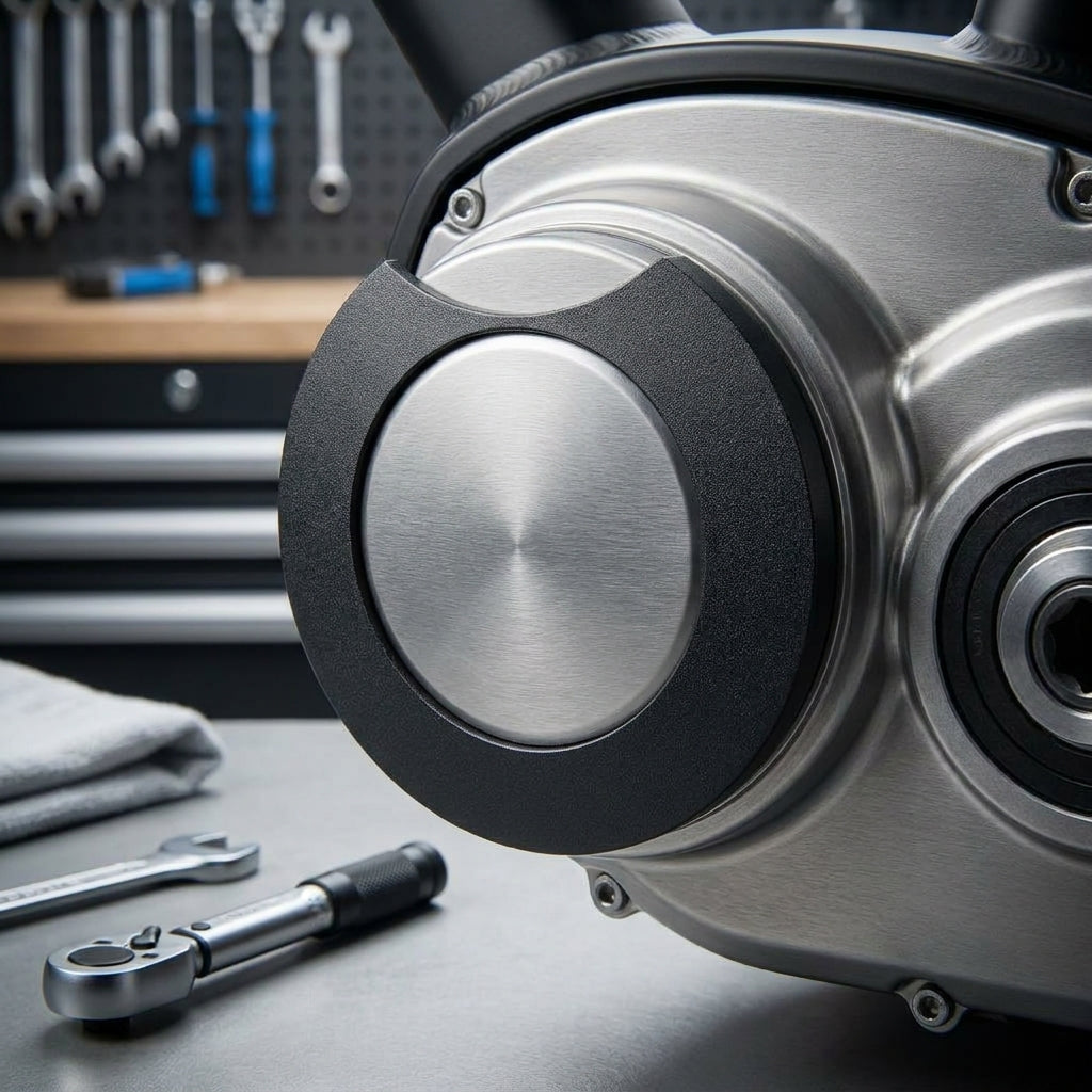 BOSCH Abdeckring Active/Performance schwarz links für E-Bike Motor ab 2014. Original Ersatzteil für Optik und Schutz.