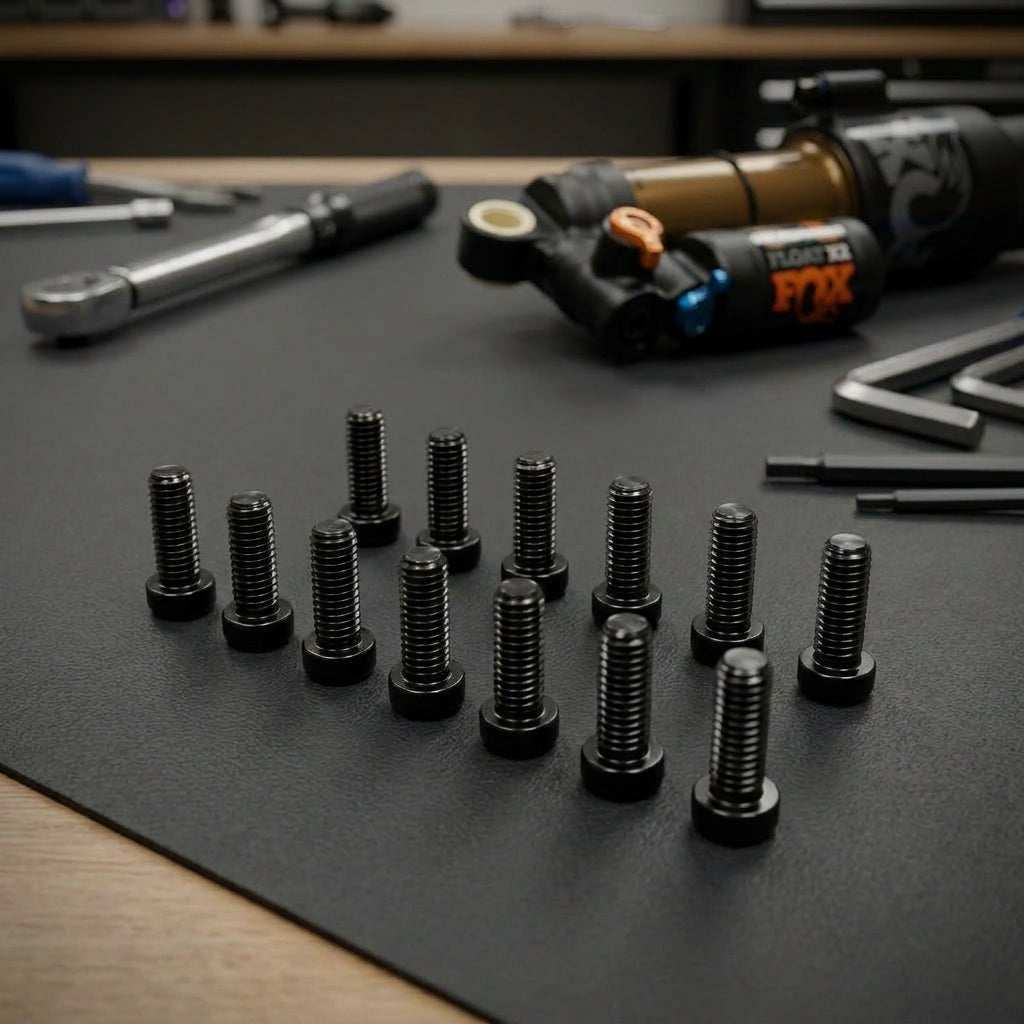 FOX Kit M3 x 8mm Befestigungsschrauben für Float X2/X Dämpfer. Präzises Fahrwerk Tuning für Mountainbike.