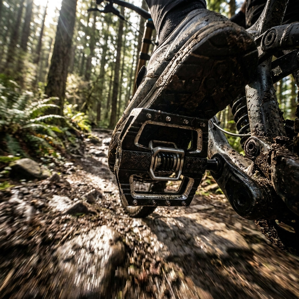Crankbrothers Mallet DH Klick-Pedal schwarz. DH-Race Pedal für Mountainbike. Top Grip & Kontrolle. Aluminium, Stahl.