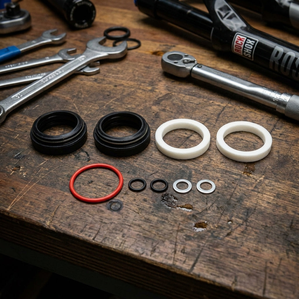 RockShox Dust Wiper Upgrade Kit 32mm, ultra-reibungsarm für Bluto, RS-1, SID B1 Gabeln. Optimiert MTB Federung.