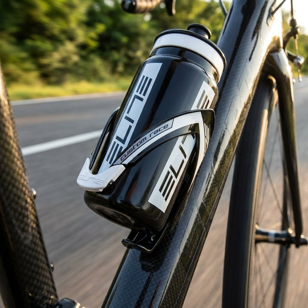 Elite Flaschenhalter Custom Race schwarz/weiß glanz