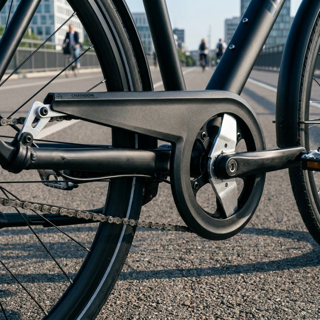 SKS Chainbow Kettenschutz für Fahrrad Kettenschaltung 42-44 Zähne und E-Bike Bosch Gen. 3. Robuster Schutz in Schwarz.