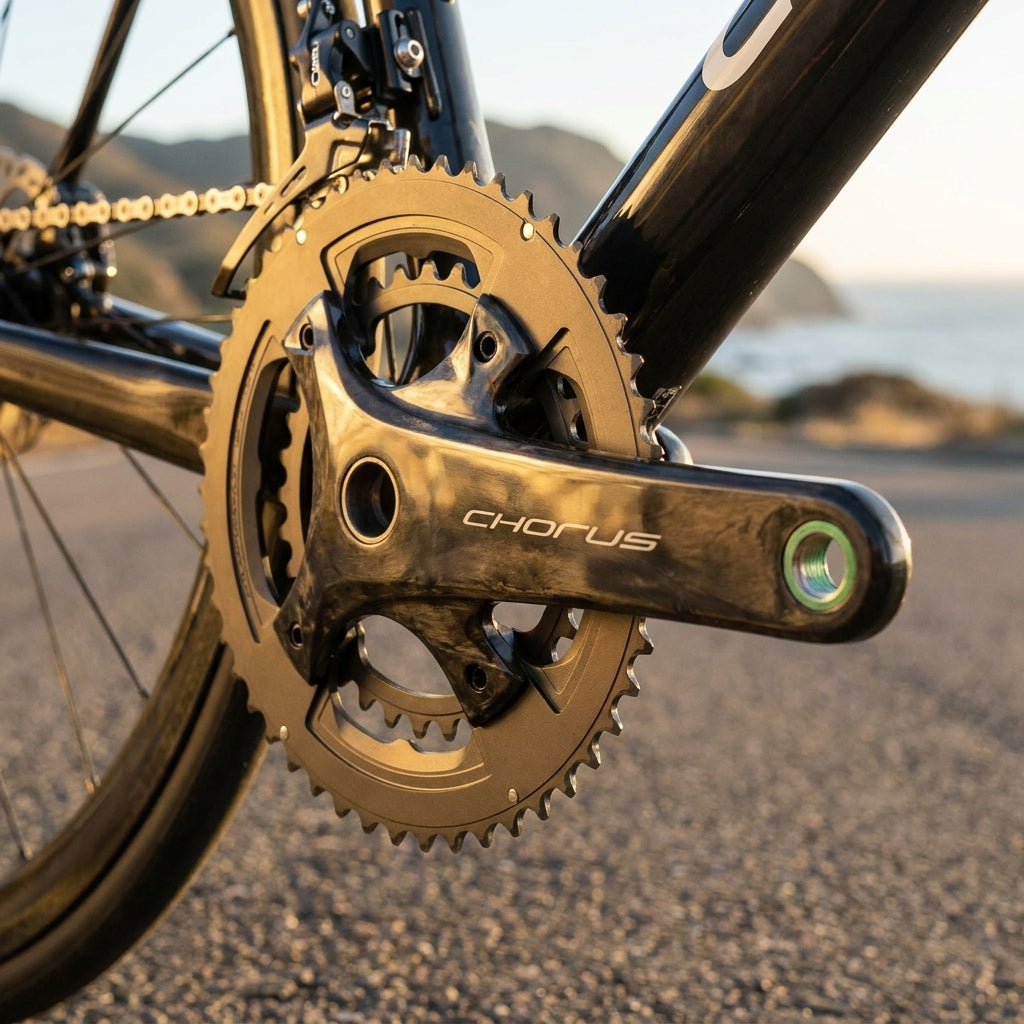 Campagnolo Kurbelgarnitur Chorus 12-Fach Ultra-Torque FC20-CH12528 32-48 Zähne, 175mm am Rennrad.