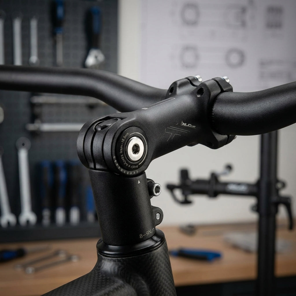XLC Comp Ahead Vorbau ST-T13, schwarz, Aluminium, 0-90° verstellbar. Für optimale Lenker-Anpassung am Fahrrad.