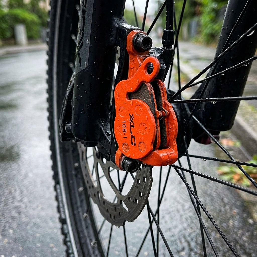 XLC Scheibenbremsbeläge BP-O14 orange, organisch für Magura Louise. Hochwertige Fahrrad Bremsbeläge für CityTrekking Bikes.