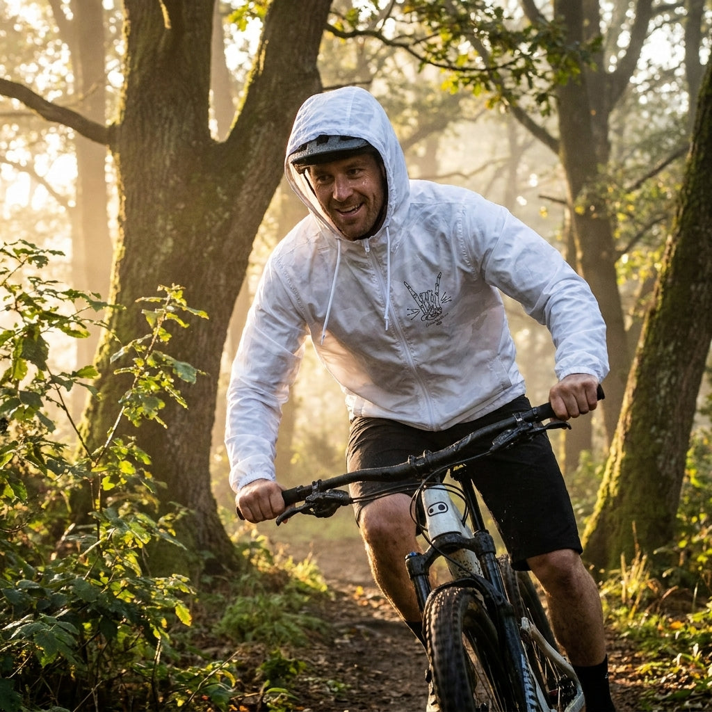 Crankbrothers Windbreaker Range Rock & Roll Herren Größe L weiß