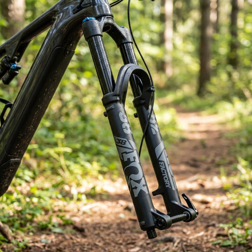 FOX Decal Kit: 2021, 38, P-S, E-Bike+, Grau Matt - stylisches Upgrade für Federgabel