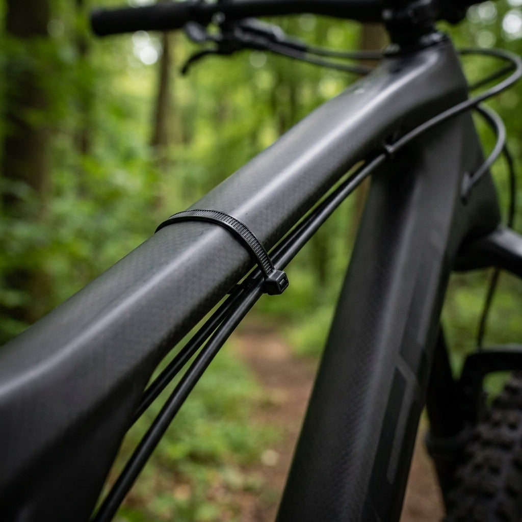 XLC Kabelbinder befestigen Fahrradzüge und Mudguards sicher. Ideal für MTB, Rennrad. 100 Stück für Ordnung am Bike.