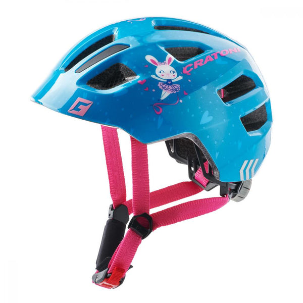 Cratoni Kinderhelm Maxster Kid Hase blau glanz XS/S 46 bis 51cm