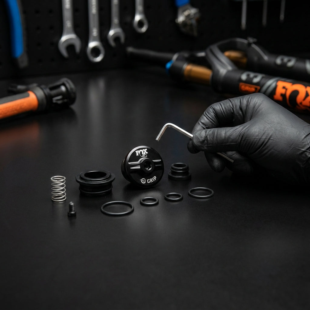FOX Service Set 34 Grip Remote Topcap Assy für präzise Wartung deiner FOX 34 Federgabel. Optimale Performance und Langlebigkeit.