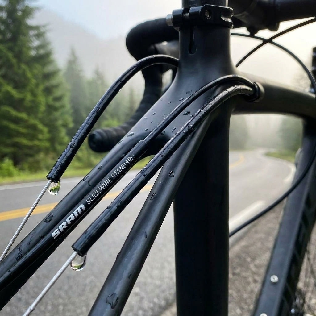 SRAM SlickWire Standard Schalt Bremskabel Kit schwarz für Rennrad MTB. Präzise Performance, robust, wetterfest. Fahrradteile Upgrade.