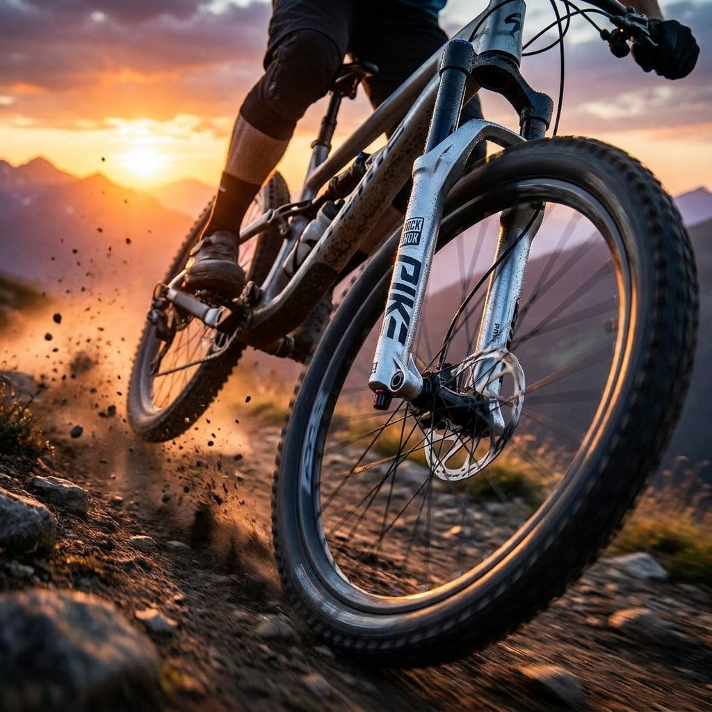 RockShox Pike Tauchrohr 27.5 Zoll 15x110 Boost silber mit PRV Ventilen. Federgabel Ersatzteil für Mountainbikes.