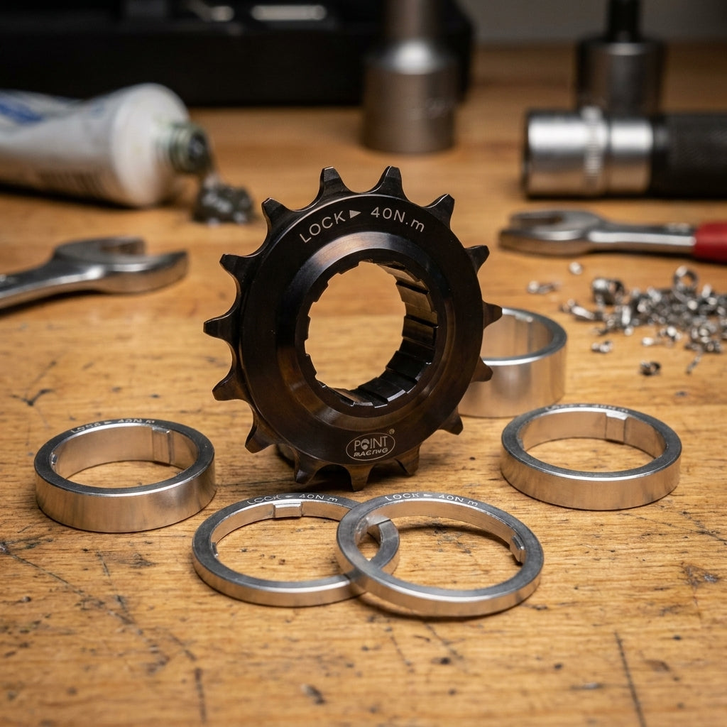 Single Speed Ritzel / Distanzring-Set 17 Zähne