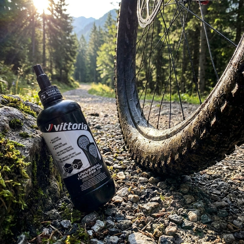 Vittoria Universal Tubeless Reifendichtmittel 250ml für schnelle, zuverlässige Pannenversiegelung, am MTB-Reifen auf Schotter