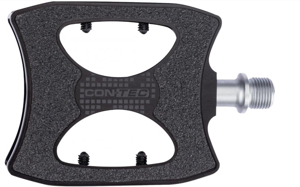 Contec Quick Ace Pedale schwarz Rutschfestes Aluminium-Design, hochwertige Lagerung, langlebig und robust, ideal für City- und Trekkingräder