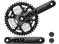 SunRace FCM914 Kurbelsatz 44-32-22 Zähne 175mm schwarz 3x7/8/9-fach mit linker Kurbel und Kappen.
