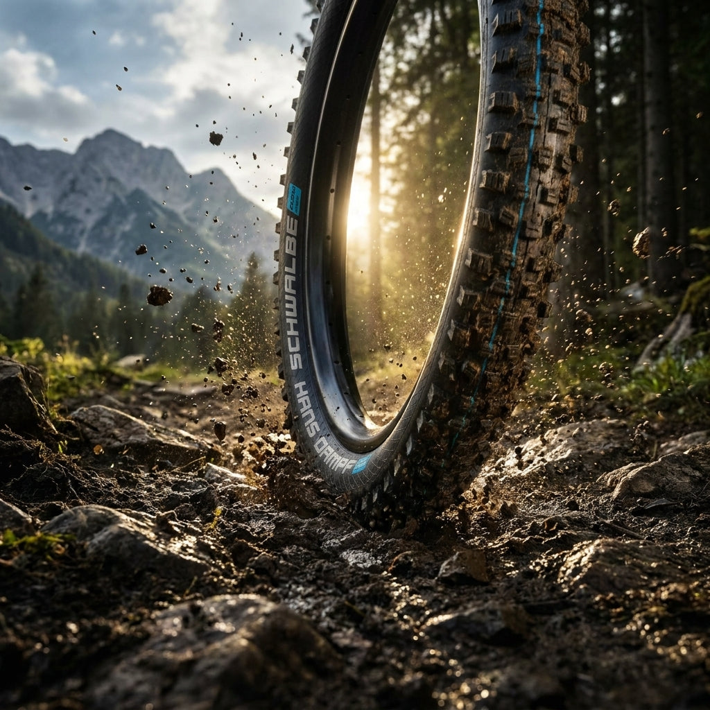 Schwalbe Hans Dampf 27.5x2.80" MTB Reifen. Optimaler Grip, Traktion & Kurvenstabilität für anspruchsvolle Mountainbike-Trails.