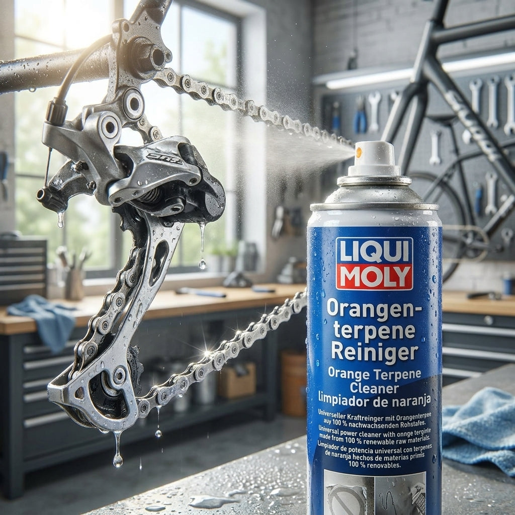 Liqui Moly Orangenterpenreiniger 400ml: Kraftvoller Universalreiniger für Fahrrad, Auto & Haushalt. Entfernt Fett, Öl, Klebereste rückstandsfrei.
