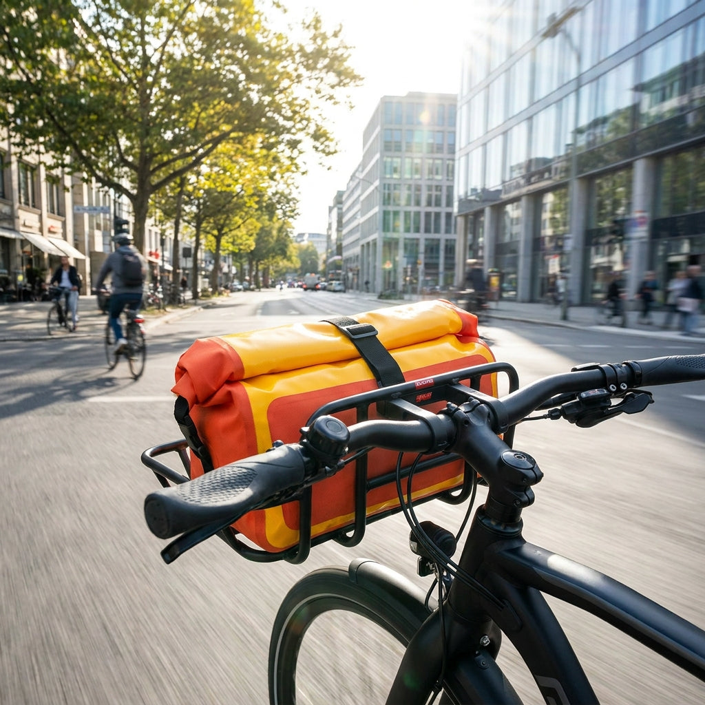 Gepäckträger KLICKfix Vario Rack Sport schwarz, Lenkermontage, inkl. Gurtband